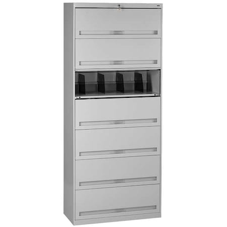 Tennsco 36" W 7 Drawer Lateral File Cabinet, Light Gray, Letter/Legal FS371LLGY