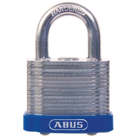 Abus Padlock, Master Keyed, Standard Shackle, Rectangular Recycled Steel Body, Steel Shackle, 13/16 in W 41/40 MK KD