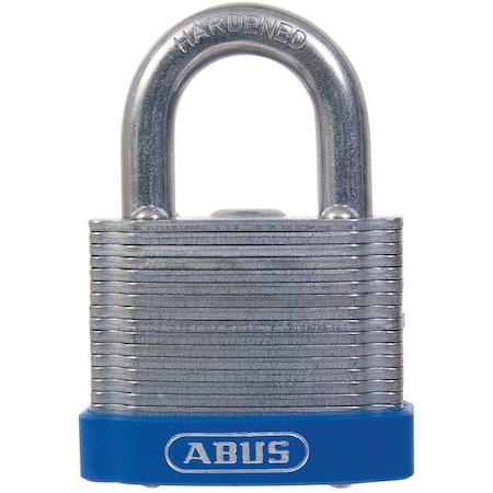 Abus Padlock, Master Keyed, Standard Shackle, Rectangular Recycled Steel Body, Steel Shackle, 7/8 in W 41/45 MK KD