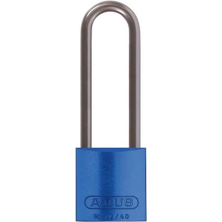 Abus Lockout Padlock, Keyed Alike, Aluminum, Blue, 3 in Shackle Height, 1 9/16 in Body Width 72 HB/40-75 KA Blue
