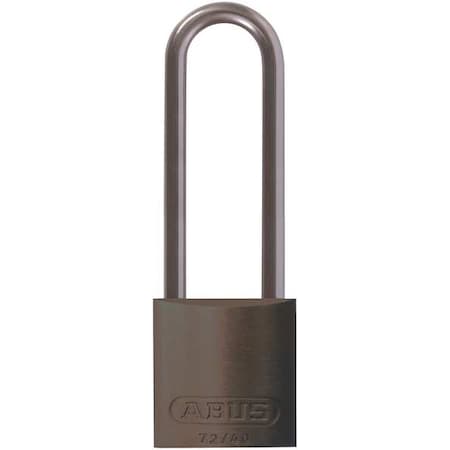 Abus Lockout Padlock, Keyed Different, Aluminum, Brown, 3 in Shackle Height, 1 1/2 in Body Width 72 HB/40-75 KD Brown