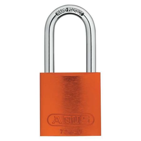 Abus Lockout Padlock, Keyed Alike, Aluminum, Orange, 1 1/2 in Shackle Height, 1 1/2 in Body Width, 6 PK 72 HB/40-40 KAx6 Orange