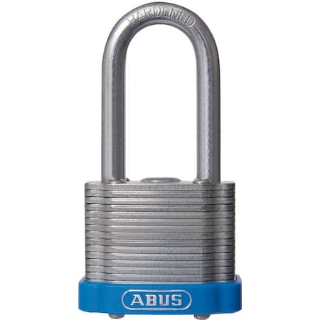 Abus Lockout Padlock, Keyed Different, Steel, Blue, 2 in Shackle Height, 1 3/4 in Body Width 41HB/40 KD Blue