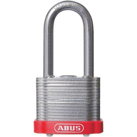 Abus Lockout Padlock, Keyed Different, Steel, Red, 2 in Shackle Height, 1 1/2 in Body Width 41HB/40 KD Red
