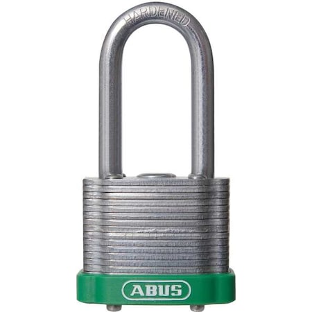 Abus Lockout Padlock, Keyed Alike, Steel, Green, 2 in Shackle Height, 1 1/2 in Body Width 41HB/40 KA Green