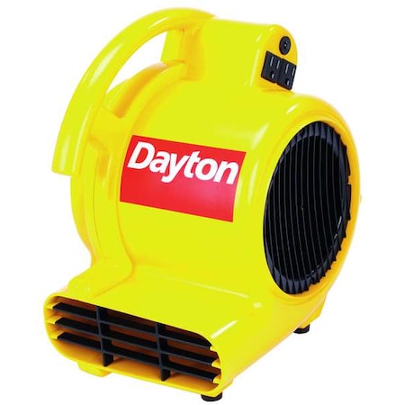 Dayton Carpet/Floor Dryer, 120V, 500 cfm, Yellow 5UMP6