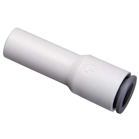 Parker Push-Fit Adapter Fitting, 1/4 in Tube Size, Bio-Based Nylon, White, 10 PK 6366 56 60WP2