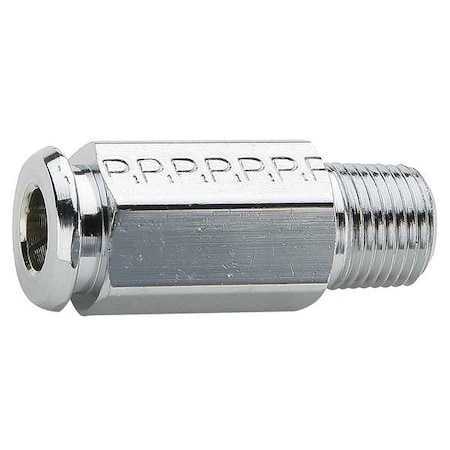 Parker 1/4" Compression Chrome Plated Brass Pipe Coupler 5PK 391P-4-2