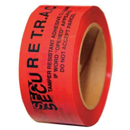 Novavision Tamper Evident Tape, Red, 2 In x 180 Ft PST2R-61A-180