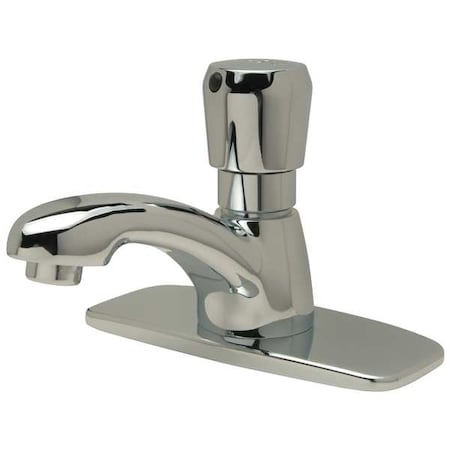 Zurn Metering 4" Mount, 3 Hole Low Arc Bathroom Faucet, Polished chrome Z86100-XL-CP4-TMV-1