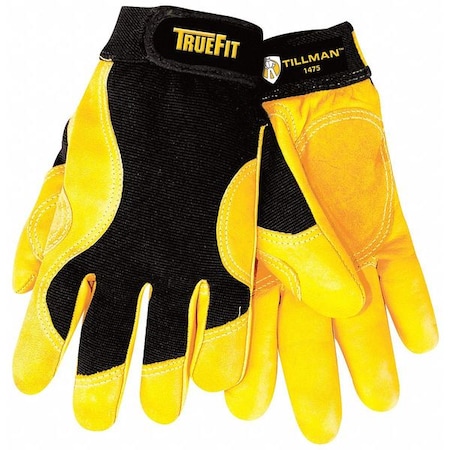 Tillman Mechanics Gloves, L, Black/Gold, Spandex 1475L