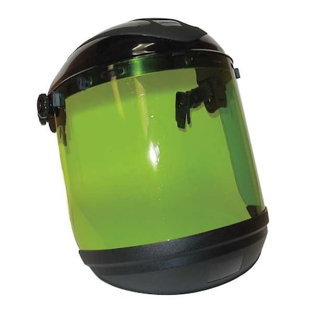 Sellstrom Faceshield Assembly, Green Visor, 8 in Height, Anti-Fog Lens S31201