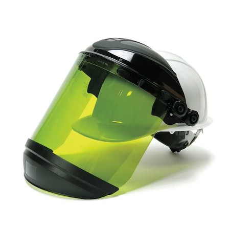 Sellstrom Faceshield with 6-Point Suspension Hard Hat, Arc Flash Series, Front Brim, Ratchet Suspension S31202