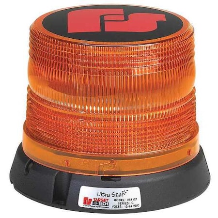 Federal Signal Strobe Light, Perm/Pipe Mt, 6-1/2In, Amber 251121-02