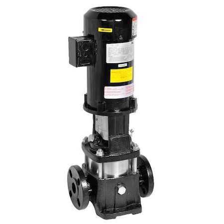 Dayton Booster Pump, 1 hp, 208 to 240/480V AC, 3 Phase, 1-1/4 in Flanged Inlet Size, 5 Stage 5UWJ7