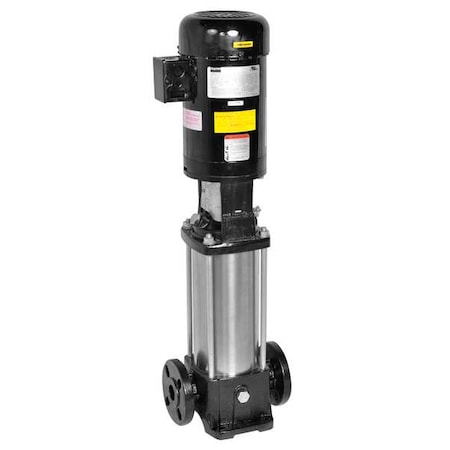 Dayton Booster Pump, 3 hp, 208 to 240/480V AC, 3 Phase, 1-1/4 in Flanged Inlet Size, 17 Stage 5UWK0