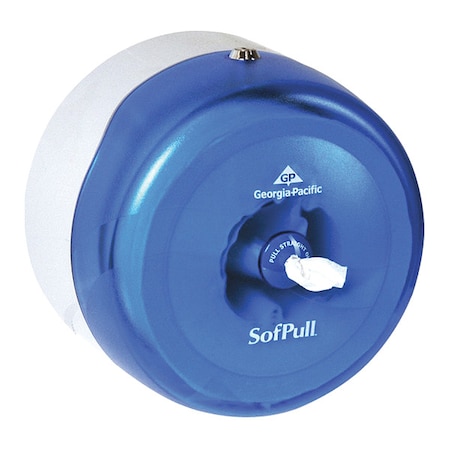 Georgia-Pacific Sofpull Toilet Paper Dispenser, Centerpull, Splash Blu 56500
