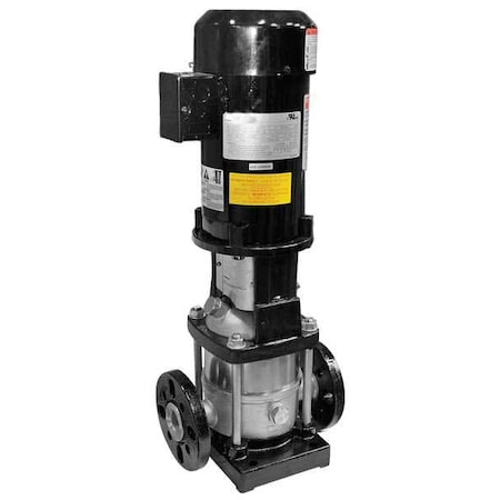 Dayton Booster Pump, 1 hp, 208 to 240/480V AC, 3 Phase, 1-1/4 in Flanged Inlet Size, 5 Stage 5UWL3