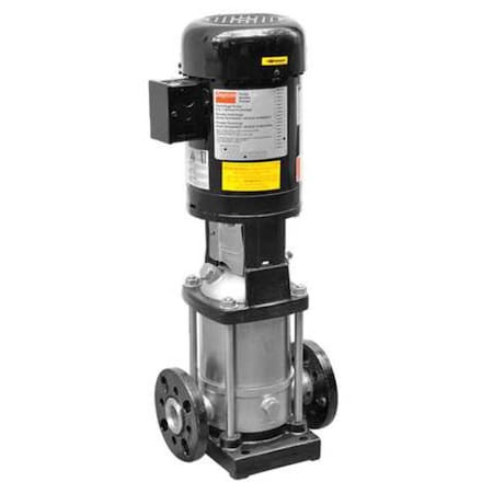 Dayton Booster Pump, 1 1/2 hp, 208 to 240/480V AC, 3 Phase, 1-1/4 in Flanged Inlet Size, 8 Stage 5UWL4