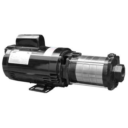 Dayton Booster Pump, 2 hp, 120/240V AC, 1 Phase, 1-1/4 in NPT Inlet Size, 5 Stage, 100 psi Max Pressure 5UXF8