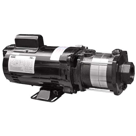 Dayton Booster Pump, 1/3 hp, 120/240V AC, 1 Phase, 3/4 in NPT Inlet Size, 3 Stage, 58 psi Max Pressure 5UXF3