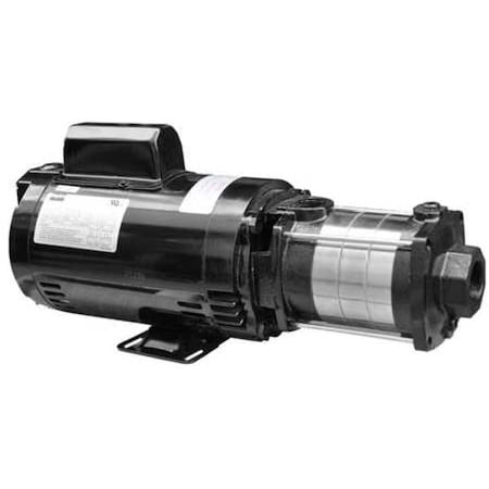 DAYTON Multi-Stage Booster Pump, 1/2 hp, 120/240V AC, 1 Phase, 3/4 in NPT Inlet Size, 4 Stage 5UXF4