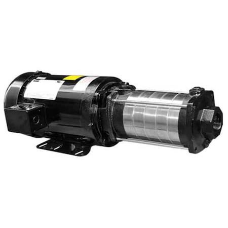 Dayton Booster Pump, 3 hp, 230/460, 3 Phase, 1-1/4 in NPT Inlet Size, 6 Stage, 121 psi Max Pressure 5UXG4