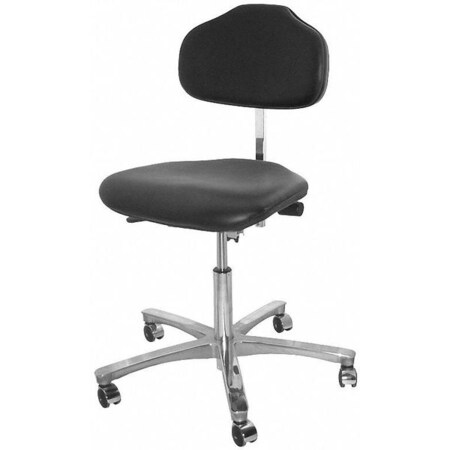Milagon ESD/Cleanroom Task Chair, 300 lb. Charcoal, Caster Base WS1720