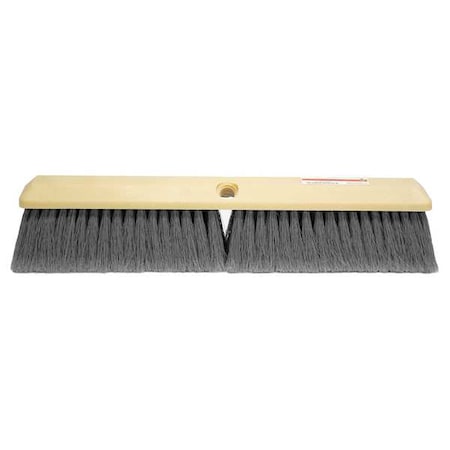 Tough Guy 14 in Sweep Face Push Broom Head, Soft, Synthetic, Gray 90609