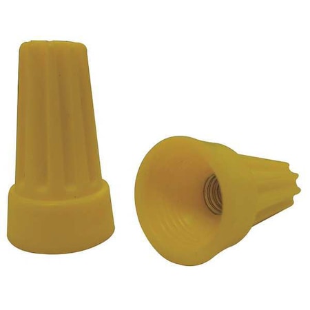 Zoro Select Twist-On Wire Connector, 8 AWG Max, Yellow, Thermoplastic Insulation, 600 V, 175 PK 5UYH8