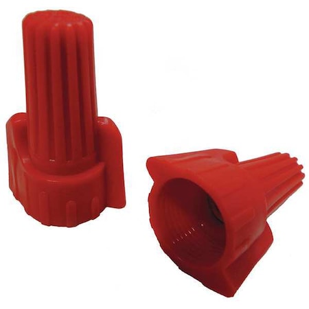 Zoro Select Twist-On Wire Connector, 6 AWG Max, Red, Thermoplastic Insulation, 600 V, 100 PK 5UYJ8