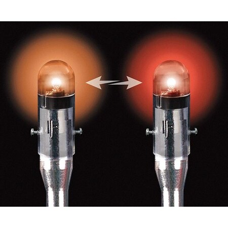 Checkers Warning Whip 2 Flashing LED Light, Red/Am FSRKT-1AF/1RF