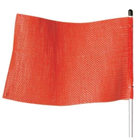 Checkers Warning Whip, Orange Whip, Orange Flag, 1 in dia Fiberglass Whip, Plastic Coated Nylon Mesh Flag FSRR7O-HB