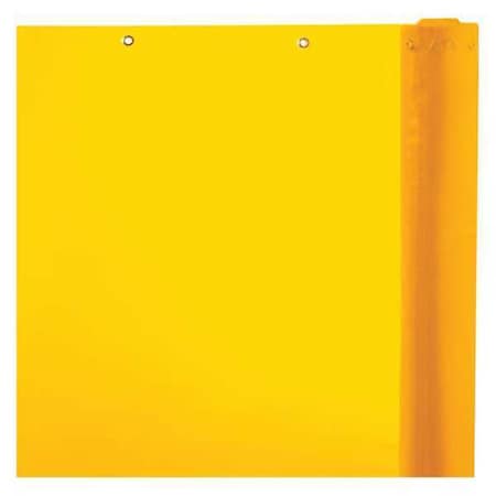 Steiner Welding Curtain Roll, Transparent Vinyl, 75 ft. W., 5 ft. H., 13 oz/sq yd, With Grommet, Yellow 334-60-25GR