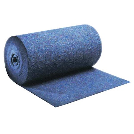 Brady Sorbent Pad, 55 gal, 36 in x 150 ft, Universal, Blue, Gray, Cotton, Polyester RAG36150