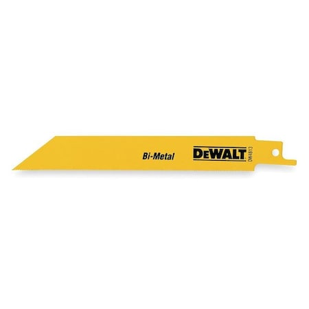 Dewalt 6" 24 TPI Straight Back Bi-Metal Reciprocating Blade (25 pack) DW4813B25