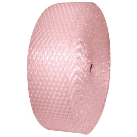 Zoro Select Perforated Anti-Static Bubble Roll 48" x 250 ft., 1/2" Thickness, Pink 5VEW2