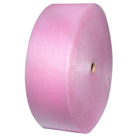 Zoro Select Perforated Anti-Static Bubble Roll 48" x 750 ft., 3/16" Thickness, Pink 5VEV6