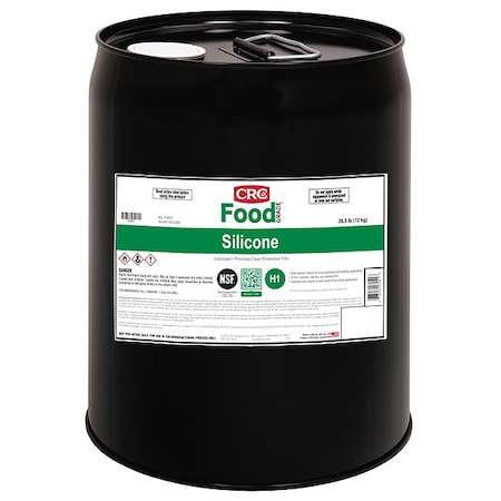 Crc Multi-Purpose Food Grade Silicone Lubricant, H1 Food Grade, -40 to 400 Degree F, 5 Gal Pail 03041