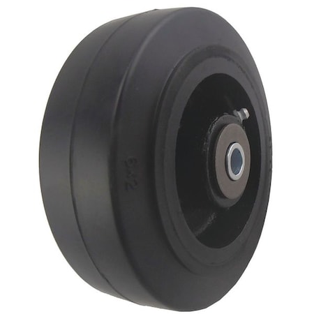 Zoro Select Caster Wheel, Rubber, 6 in., 810 lb. 5VF36