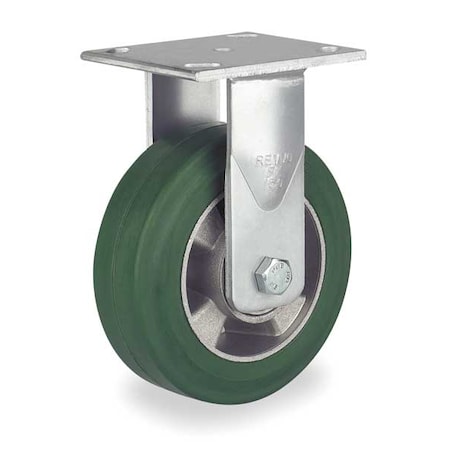 Zoro Select Plate Caster, Rigid, Rubber, 5 in., 440 lb. TFK 125 GR2H