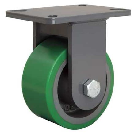 Hamilton Plte Caster, Rgd, Poly, 6 in., 2200 lb. R-CH-63DB