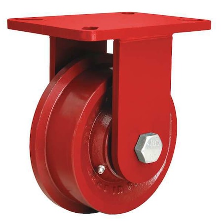 HAMILTON Single-Flanged Caster, Cast Iron, 6-1/8 in R-EHD-FT6H