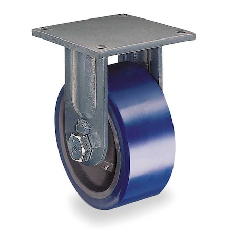 Hamilton Plate Caster, Rigid, Polyurethane, 15 1/2"H R-MD-124SYT