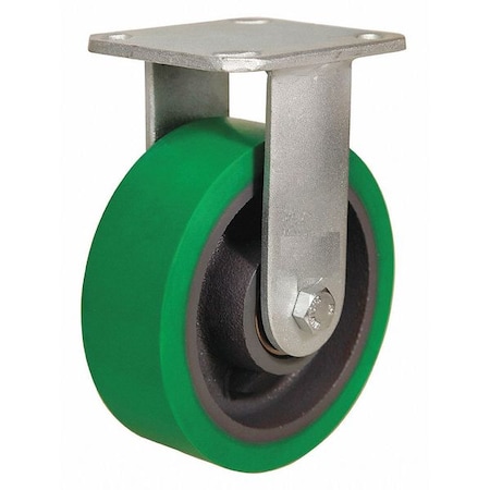 Zoro Select Plte Caster, Rgd, Poly, 6 in., 1250 lb. 5VG64