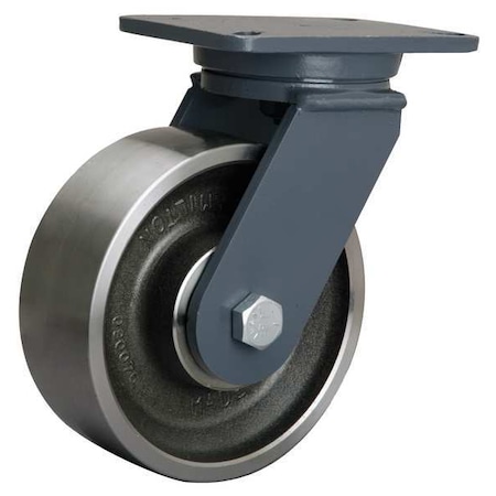 Hamilton Plate Caster, Swivel, Forged Steel, 8 in., 4000 lb, A S-CH-83FSB