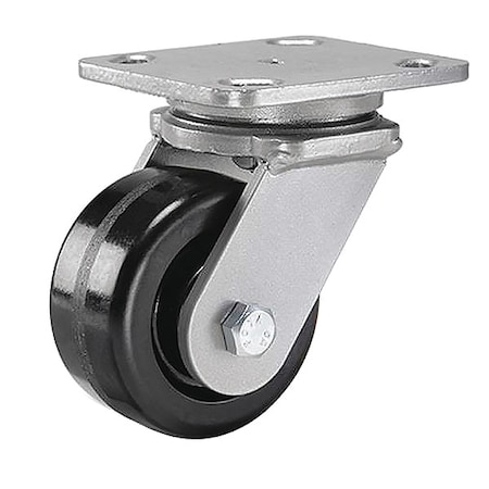 Hamilton Plate Caster, Swivel, Phenolic, 4 in., 800 lb, B S-WH-4P-4SL-FB