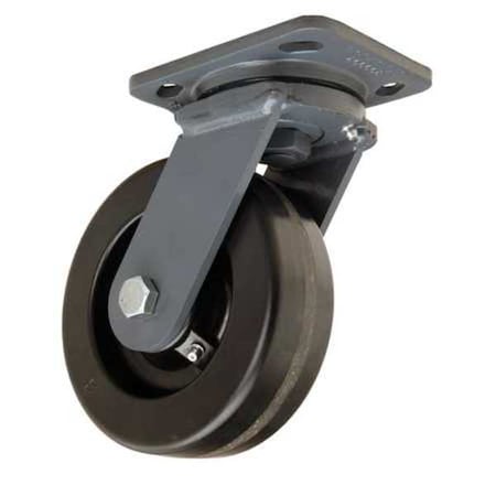 Hamilton Plate Caster, Swivel, Phenolic, 6 in, 1200 lb, B S-WH-6P