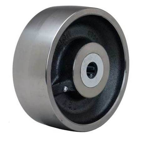 ZORO SELECT Caster Wheel, Steel, 8 in., 14,000 lb., Slvr W-830-FSH-1