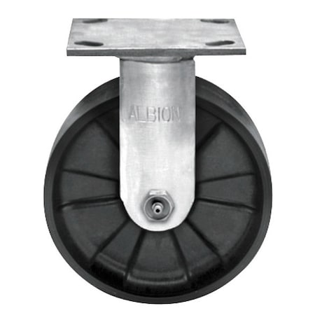 Zoro Select Rigid Plate Caster, 800 lb., Zinc Plated 16NG04202RG